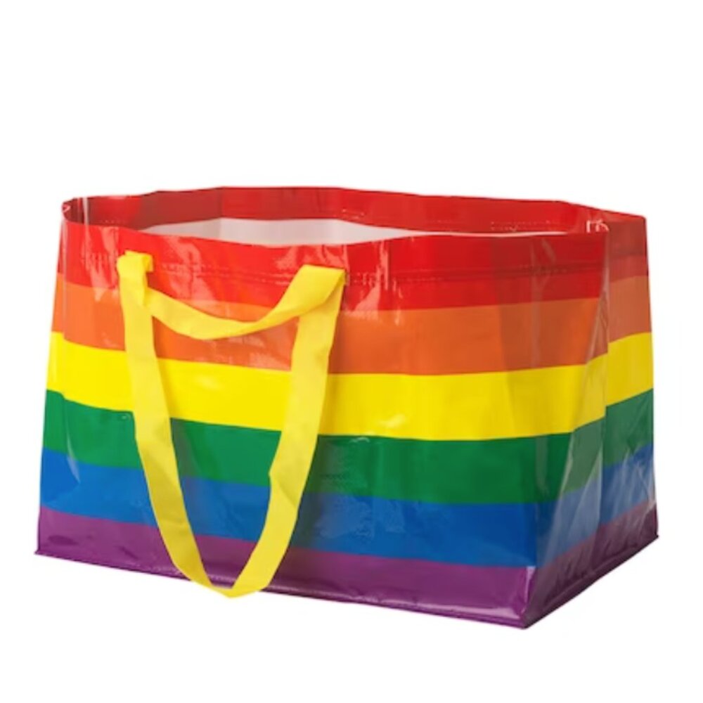 IKEA Shoppers Tote - Large New Shopping Storage Bag Rainbow Multicolor
